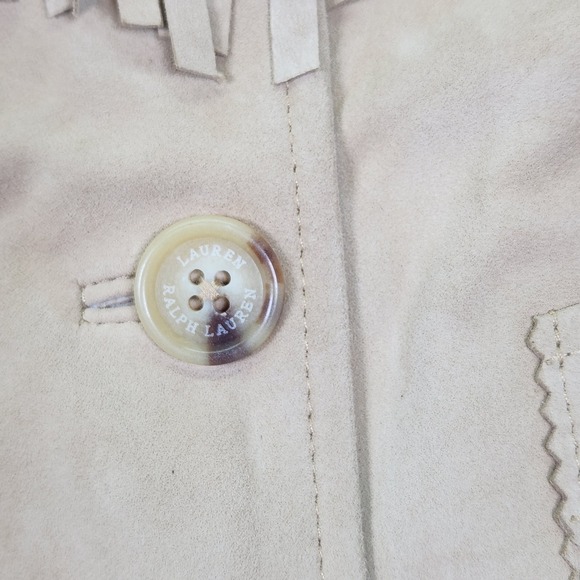 Lauren Ralph Lauren Goat Suede Fringe Western Boho Cowgirl Jacket NWT Tan 2 - Picture 17 of 17